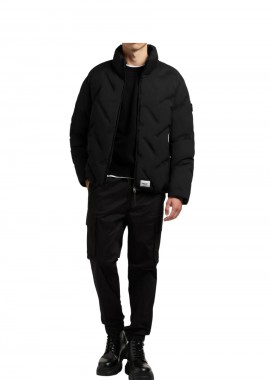 KHUJO - KHUJO Ανδρικό Μπουφάν CLOVER - Μαύρο-2171JK253-BLACK