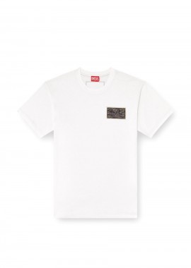 DIESEL - DIESEL Ανδρικό T-Shirts T-NORM-T3 - Λευκό-A193440AGRI-WHITE