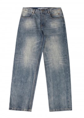 THE HUNDREDS Παντελόνια Flores Denim - WASHED BLUE-T24F104016-BLUE