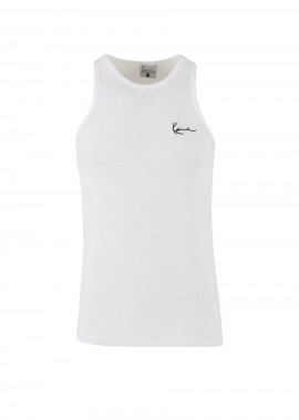 KARL KANI - Karl Kani Signature Rib Ανδρική Αμάνικη Μπλούζα - Λευκό-KM261-001-WHITE