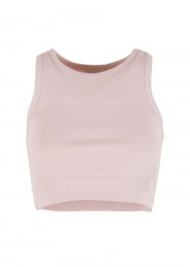 KARL KANI - Karl Kani Γυναικείο Crop Top Slogan Rib - Ροζ-KW261-020-PINK