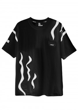 MOD WAVE MOVEMENT Unisex T-Shirt SCRATCH DESIGN MW082020508 - ΜΑΥΡΟ-MW082020508-BLACK