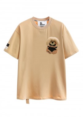 MOD WAVE MOVEMENT Unisex T-Shirt MIKE TEDDY MW082020589 - ΜΠΕΖ-MW082020589-BEIGE