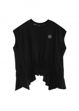 MOD WAVE MOVEMENT Αμάνικη Γυναικεία Μπλούζα - Μαύρη -MW092010350-BLACK