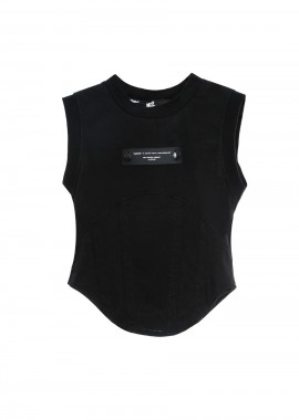 MOD WAVE MOVEMENT Γυναικείο Corset Top - Μαύρο-MW092010360-BLACK