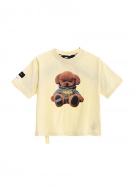 MOD WAVE MOVEMENT Γυναικείο Cropped T-Shirt - Μπεζ -MW092020459-BEIGE