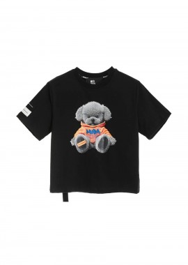 MOD WAVE MOVEMENT Γυναικείο Cropped T-Shirt - Μαύρο -MW092020459-BLACK