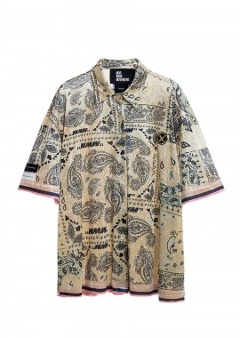 MOD WAVE MOVEMENT Unisex Oversized Πουκάμισο - Μπεζ-MW092080393-BEIGE