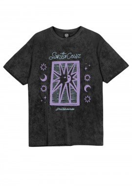 Santa Cruz Γυναικείο Sun Stamp Script T-Shirt - Μαύρο-SCA-WTE-3280-GREY