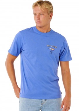Rip Curl Fade Out Icon Tee Ανδρικό T-Shirt - Μπλε-0CAMTE-BLUE