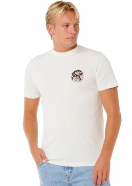 RIP CURL - Rip Curl Ανδρικό Wettie Passage Icon Tee - Λευκό-10EMTE-WHITE