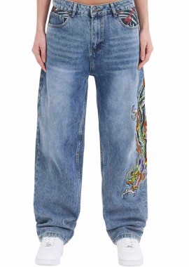 Ed Hardy Crawling Dragon Γυναικείο Denim Jeans-ED2716