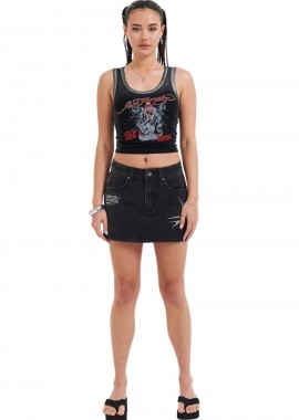 Ed Hardy NYC Skull Γυναικείο Τιραντάκι - Γκρι-ED4936-GREY