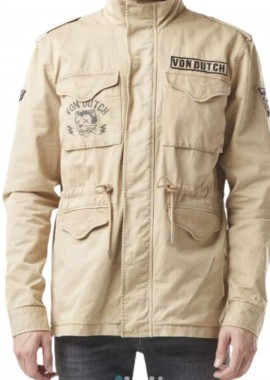 VON DUTCH Ανδρικό Μπουφάν VD/1/JKT/M65/C - ΜΠΕΖ-VD/1/JKT/M65/C-BEIGE