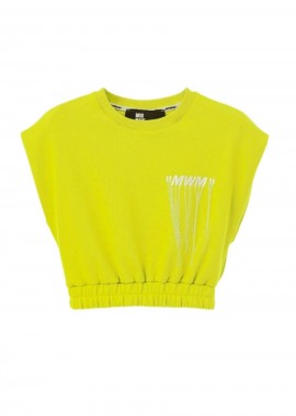 MOD WAVE MOVEMENT BLACK CAPSULE WOMAN CROPPED SWEATSHIRT 001 - Κίτρινο-MW072010570-YELLOW