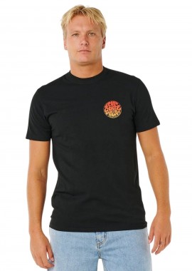 RIP CURL Ανδρικό T-Shirt με Print - Μαύρο -10EMTE-BLACK
