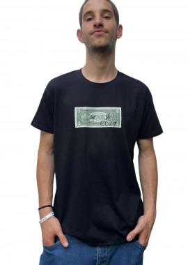 NEW CULT T Shirts - Dollar T-shirt - Μαύρο-1001-BLACK