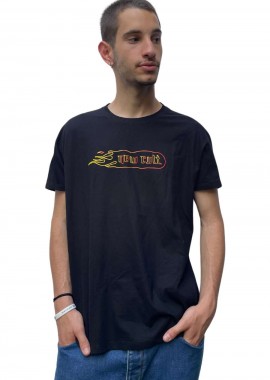 NEW CULT - NEW CULT T Shirts - Flames T-shirt - Μαύρο-1002-BLACK
