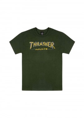 THRASHER - THRASHER T Shirts TRADEMARK TEE - ΠΡΑΣΙΝΟ-311600-GREEN