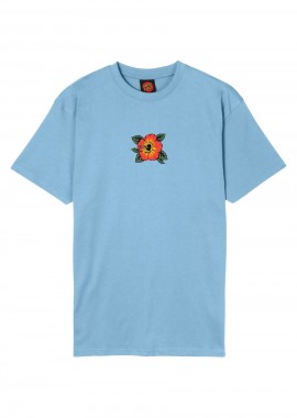 SANTA CRUZ T-Shirts Screaming Hibiscus Front T-Shirt - ΜΠΛΕ-SCA-TEE-12496-BLUE