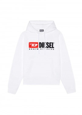 DIESEL Φούτερ με Κουκούλα S-BOXT-HOOD-DIV - Λευκό-A14945-0GEAD-100-WHITE