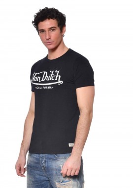 VON DUTCH T-Shirts TEE SHIRT MEN AVEC PRINT BLANC - Μαύρο-VD/1/TSC/FIRST/NRB-BLACK