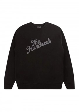 THE HUNDREDS - THE HUNDREDS Φούτερ λαιμόκοψη Slant Logo Crewneck - BLACK-F23S102008-BLACK
