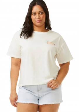 RIP CURL T Shirt TIKI TROPICS RELAXED TEE - Λευκό-0BIWTE-WHITE