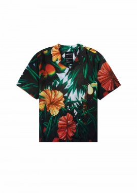 THE HUNDREDS - THE HUNDREDS Πουκάμισα Blooming SS Woven - GREEN-T23P208005-GREEN