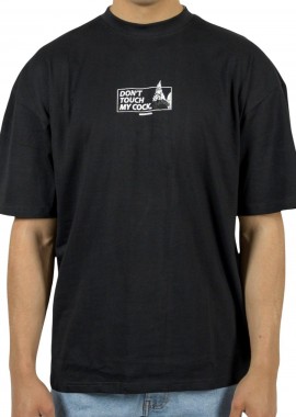 BEE UNUSUAL - BEE UNUSUAL Dont Touch My Cock Oversized T-Shirt - Μαύρο-AT-260242-BLACK