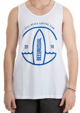 BEE UNUSUAL Αμάνικες Μπλούζες Chill Beach Surf Club Tank Top - WHITE-AT-260711-WHITE