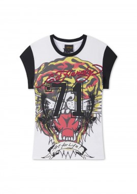 Ed Hardy Roaring Tiger Γυναικείο T-Shirt - Μαύρο-ED5716-BLACK