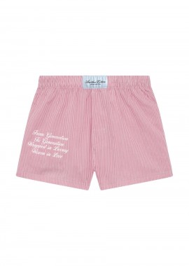 ANOTHER COTTON LAB Another Pyjama Pant Short - Ροζ Ριγέ-PD00003871-PINK