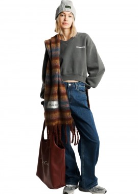Another Cotton Lab - ANOTHER COTTON LAB Γυναικείο Always Late Washed Sweatshirt WMN - Γκρι-PD00008650-GREY