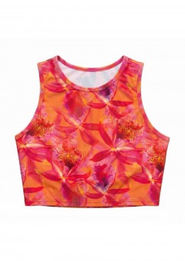 ILLUSION RT - ILLUSION RT Αθλητικά Μπουστάκια CROP TANK TOP - ORANGE-CROP TANK TOP-ORANGE