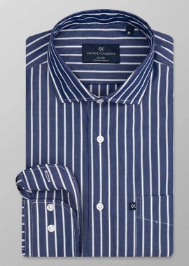 OXFORD COMPANY - Oxford Company ανδρικό πουκάμισο romeo με ριγέ σχέδιο Regular Fit