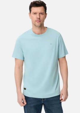 CAMEL ACTIVE - Camel Active ανδρικό T-shirt με κεντημένο monogram Regular Fit - C261-409700-7T07 Πράσινο Aqua