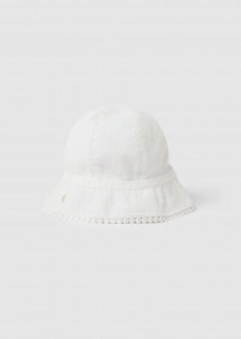 OVS βρεφικό καπέλο bucket με κέντημα floral - 002268391 Λευκό