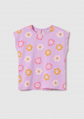 OVS βρεφική αμάνικη μπλούζα με floral print - 002361456 Λιλά