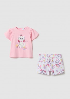OVS βρεφικό σετ μπλούζα και σορτς με Disney print Regular Fit (2 τεμάχια) - 002364598 Ροζ