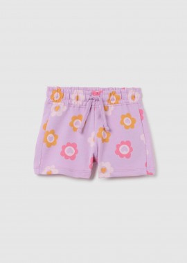OVS βρεφικό σορτς με floral print - 002361961 Λιλά