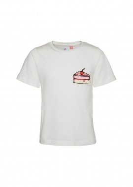 Vero Moda παιδικό T-shirt βαμβακερό με patch - 10285292 Λευκό