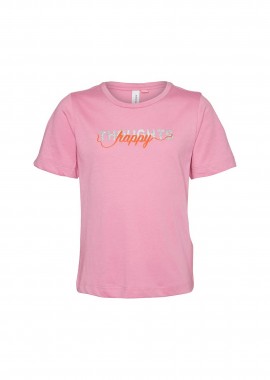 Vero Moda παιδικό T-shirt βαμβακερό με letter print - 10285148 Φούξια