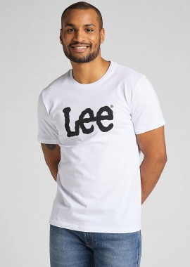 LEE - Lee® ανδρικό T-shirt με logo print και στρογγυλή λαιμόκοψη - L65QAI12 Λευκό