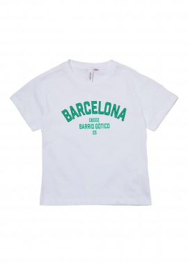 VERO MODA - Vero Moda παιδικό T-shirt μονόχρωμο με contrast letter print - 10282260 Λευκό
