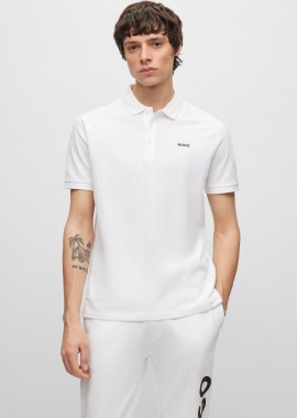 HUGO - Hugo Boss ανδρική μπλούζα πόλο με λογότυπο Regular Fit