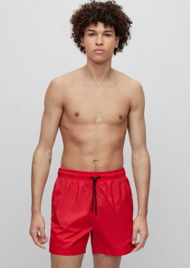 Hugo Boss ανδρικό μαγιό με letter logo print και ρυθμιζόμενη μέση 