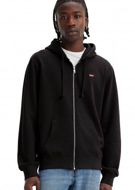 LEVI'S - Levi's® ανδρική ζακέτα φούτερ με κουκούλα και λογότυπο Regular Fit - 345840016 Μπλε Σκούρο