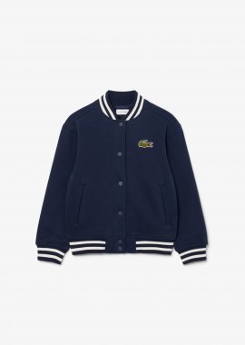 Lacoste παιδικό bomber jacket με λογότυπο - BJ5982 Μπλε Σκούρο