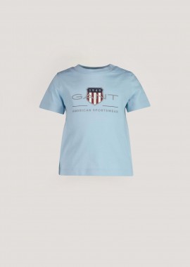 Gant βρεφικό T-shirt με graphic logo print Regular Fit - 505187 Γαλάζιο